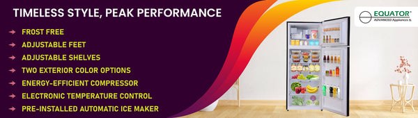 ConServ 18-cu ft Counter-Depth Top-Freezer Refrigerator with Ice Maker ( Black )