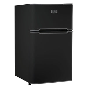 BLACK+DECKER 3.1-cu ft Mini Fridge with Freezer ( Black ) Garage Ready ENERGY STAR