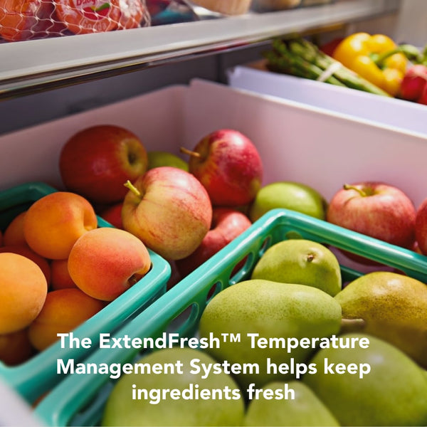 KitchenAid Counter-Depth 20-cu ft 3 -Door French Door Refrigerator with Ice Maker ( White ) ENERGY STAR Certified