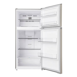 Midea Fingerprint Resistant 14.2-cu ft Counter-Depth Top-Freezer Refrigerator ( Stainless Steel ) Garage Ready ENERGY STAR Certified