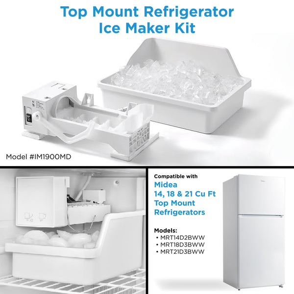 Midea Fingerprint Resistant 20.5-cu ft Top-Freezer Refrigerator ( White ) Garage Ready ENERGY STAR Certified
