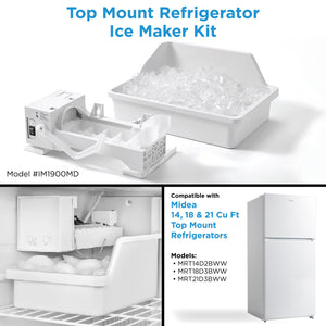 Midea Fingerprint Resistant 18.1-cu ft Top-Freezer Refrigerator ( White ) Garage Ready ENERGY STAR Certified