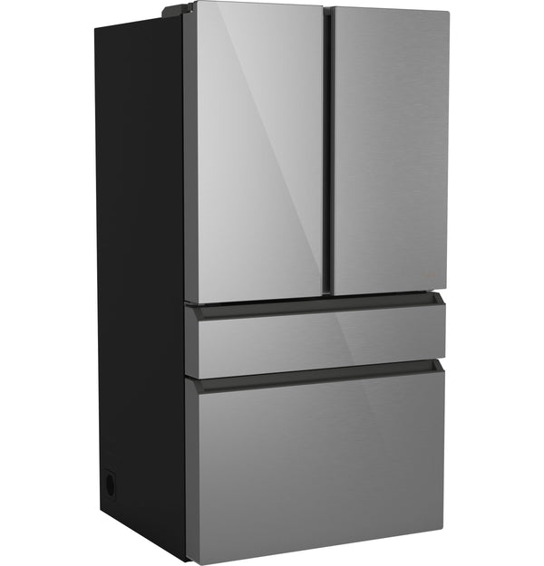 Cafe Standard-Depth 28.7-cu ft 4 -Door Smart Compatible French Door Refrigerator with Ice Maker with Water Dispenser ( Platinum Glass ) ENERGY STAR Certified