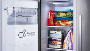 LG 26.6-cu ft Side-by-Side Refrigerator Smart Compatible with Ice Maker ,Water and Ice Dispenser ( PrintProof Stainless Steel ) ENERGY STAR Certified