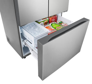 LG Standard-Depth 31.7-cu ft 3 -Door Smart Compatible French Door Refrigerator with Ice Maker with Water Dispenser ( PrintProof Stainless Steel ) ENERGY STAR Certified