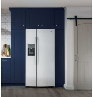 GE 23-cu ft Side-by-Side Refrigerator with Ice Maker ,Water and Ice Dispenser ( Stainless Steel )