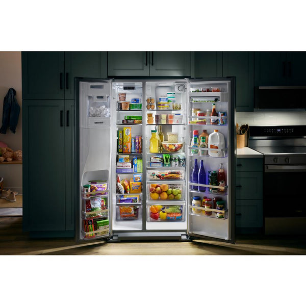 Whirlpool 28.7-cu ft Side-by-Side Refrigerator with Ice Maker ,Water and Ice Dispenser ( Fingerprint Resistant Stainless Finish )