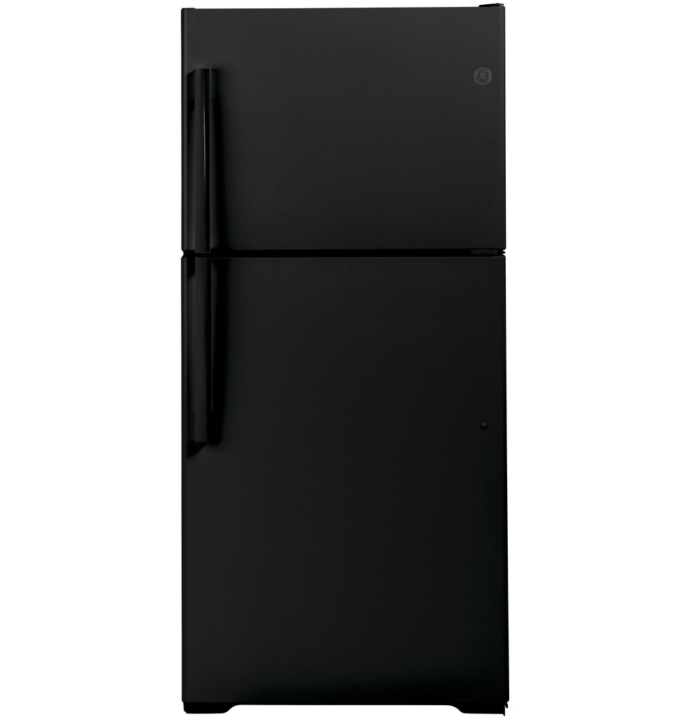 GE 19.1-cu ft Top-Freezer Refrigerator ( Black ) ENERGY STAR Certified