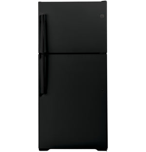 GE 19.1-cu ft Top-Freezer Refrigerator ( Black ) ENERGY STAR Certified