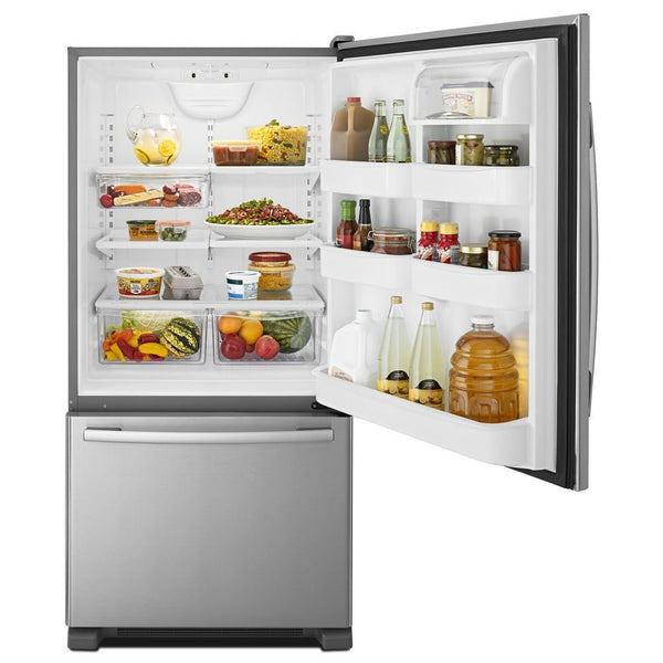 Amana 22.1-cu ft Bottom-Freezer Refrigerator (Stainless Steel)