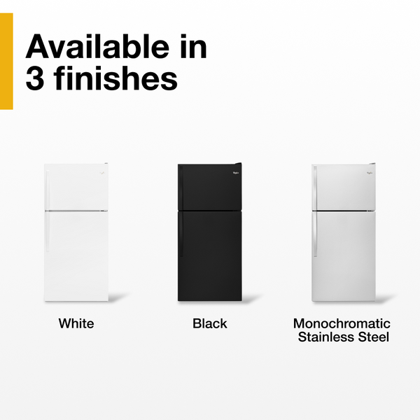 Whirlpool 18.2-cu ft Top-Freezer Refrigerator ( Monochromatic Stainless Steel )