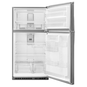 Whirlpool 21.3-cu ft Top-Freezer Refrigerator ( Monochromatic Stainless Steel ) ENERGY STAR Certified