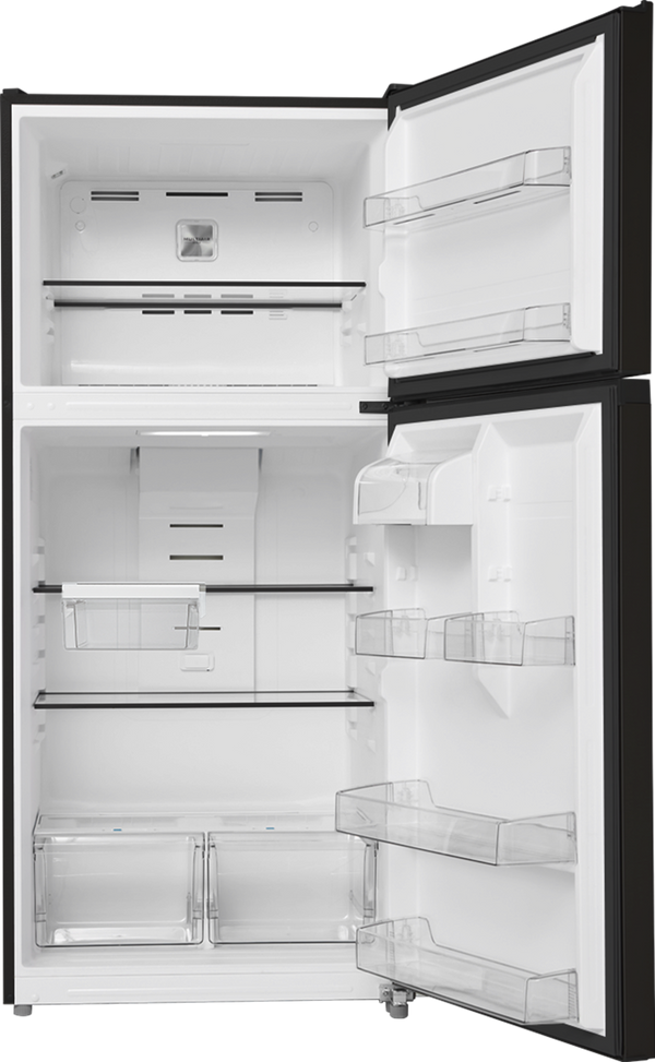 Midea Fingerprint Resistant 20.5-cu ft Top-Freezer Refrigerator ( Black ) Garage Ready ENERGY STAR Certified