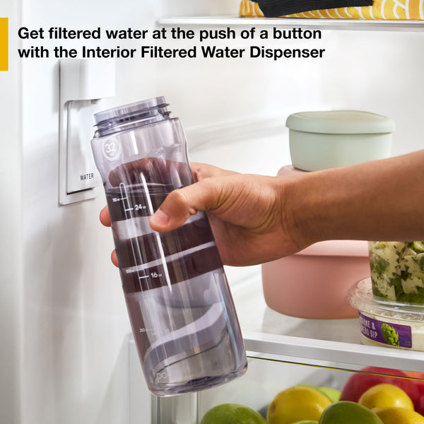 Whirlpool Standard-Depth 31-cu ft 3 -Door French Door Refrigerator with Ice Maker with Water Dispenser ( Black ) ENERGY STAR Certified