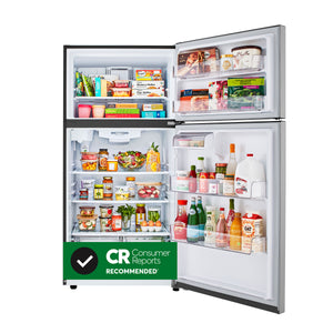 LG Internal Water Dispenser 23.8-cu ft Top-Freezer Refrigerator ( Stainless Steel ) ENERGY STAR Certified