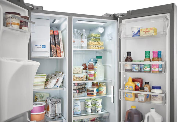 Frigidaire Gallery 22.3-cu ft Counter-Depth Side-by-Side Refrigerator with Ice Maker ,Water and Ice Dispenser ( Fingerprint Resistant Stainless Steel ) ENERGY STAR Certified