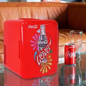 Coca-Cola Love 1971 Series 6 Can Portable 4L Cooler/Warmer 0.14-cu ft ( Red )