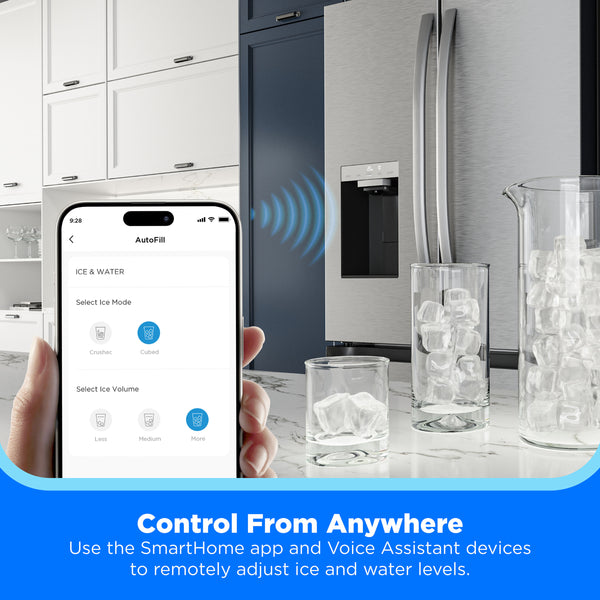 Midea Standard-Depth OneTouch Autofill 28.9-cu ft 3 -Door Smart Compatible French Door Refrigerator with Dual Ice Maker with Water and Ice Dispenser ( Stainless steel ) ENERGY STAR Certified