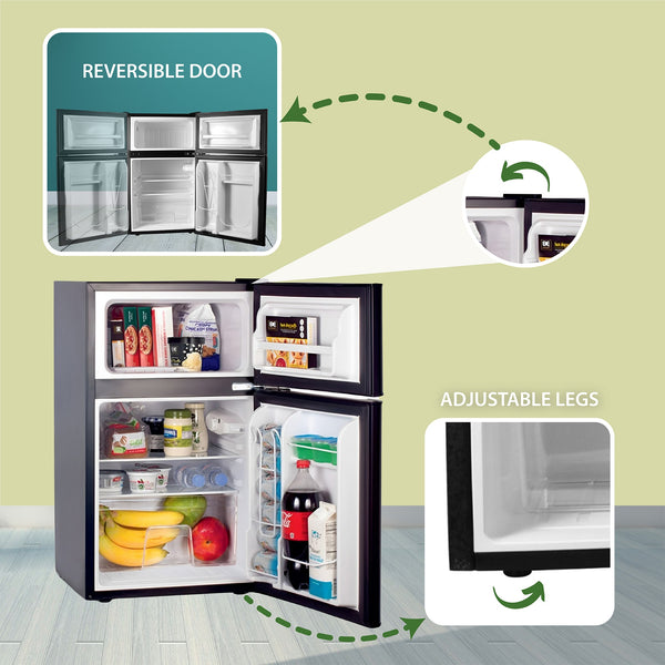 Equator Advanced Appliances 3.2-cu ft Mini Fridge with Freezer ( Stainless ) ENERGY STAR