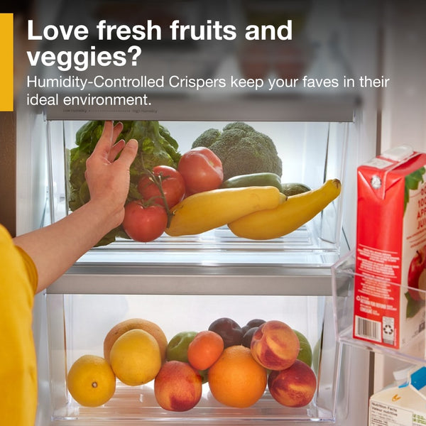 Whirlpool In Door Can Caddy 21.4-cu ft Side-by-Side Refrigerator with Ice Maker ,Water and Ice Dispenser ( Fingerprint Resistant Stainless Steel )