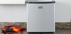 BLACK+DECKER 1.7-cu ft Mini Fridge with Freezer ( Stainless look ) ENERGY STAR