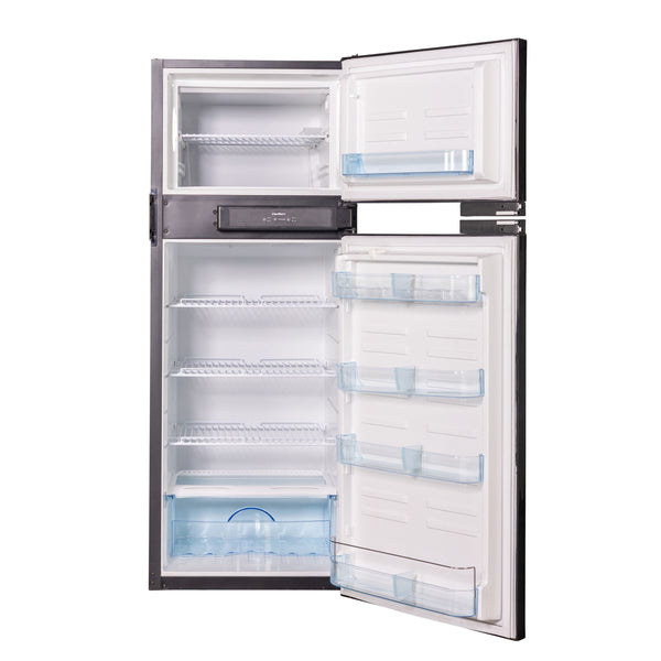 Equator Advanced Appliances RV 12V/DC OFF-GRID 10-cu ft Counter-Depth Top-Freezer Refrigerator Built-In ( Stainless )