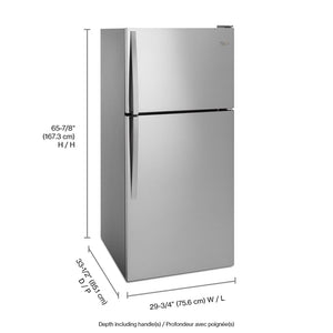 Whirlpool 18.2-cu ft Top-Freezer Refrigerator ( Monochromatic Stainless Steel )