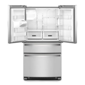 Whirlpool Standard-Depth 24.5-cu ft 4 -Door French Door Refrigerator with Ice Maker with Water and Ice Dispenser ( Stainless Steel ) ENERGY STAR Certified