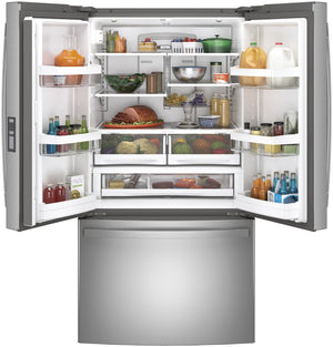 GE Standard-Depth 28.7-cu ft 3 -Door French Door Refrigerator with Ice Maker ( Stainless Steel ) ENERGY STAR Certified