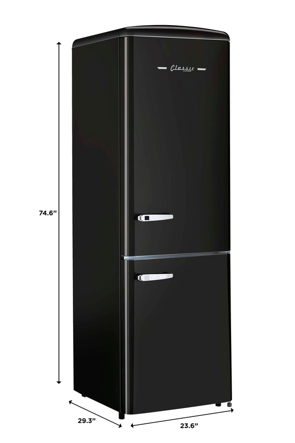 UNIQUE Classic Retro 11.7-cu ft Counter-Depth Bottom-Freezer Refrigerator Midnight Black ) ENERGY STAR Certified
