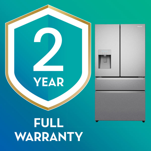 Hisense PureFlat Standard-Depth 25.6-cu ft 4 -Door Smart Compatible French Door Refrigerator with Ice Maker with Water and Ice Dispenser ( Stainless steel ) ENERGY STAR Certified