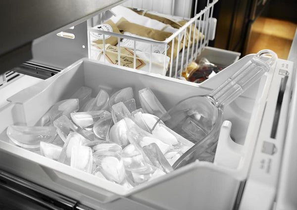 KitchenAid Counter-Depth 21.9000-cu ft 3 -Door French Door Refrigerator with Ice Maker with Water Dispenser ( Stainless steel )