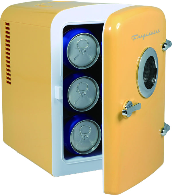 Frigidaire Built-in Bluetooth Speaker 0.3-cu ft Mini Fridge ( Yellow ) Garage Ready