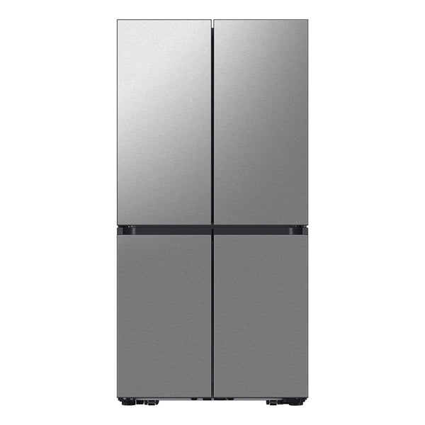Samsung Bespoke Standard-Depth Beverage Center 28.6-cu ft 4 -Door Smart Compatible French Door Refrigerator with Dual Ice Maker with Water Dispenser and Door within Door ( Stainless steel ) ENERGY STAR Certified