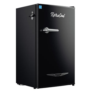 Upstreman 3.2-cu ft Retro Mini Fridge(Black)ENERGY STAR
