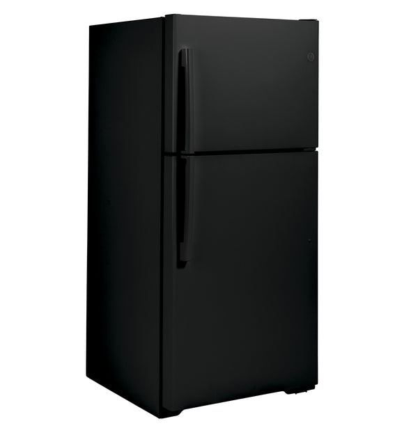 GE 19.1-cu ft Top-Freezer Refrigerator ( Black ) ENERGY STAR Certified