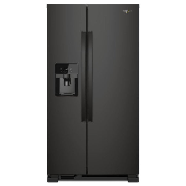 Whirlpool 24.6-cu ft Side-by-Side Refrigerator with Ice Maker ,Water and Ice Dispenser ( Black ) ENERGY STAR Certified