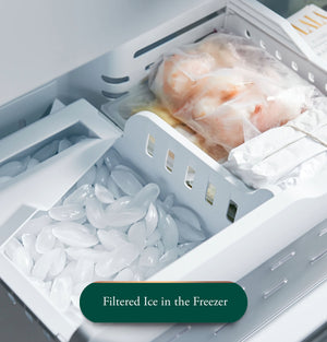 Cafe Counter-Depth 23.1-cu ft 3 -Door Smart Compatible French Door Refrigerator with Ice Maker with Water Dispenser ( Matte White ) ENERGY STAR Certified