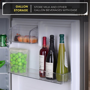 ConServ Reversible Door with Built-in Ice Maker 18-cu ft Top-Freezer Refrigerator with Ice Maker ( Stainless ) ENERGY STAR Certified