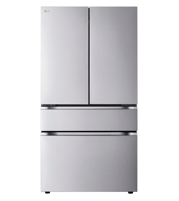LG Counter-Depth 25.5-cu ft 4 -Door Smart Compatible French Door Refrigerator with Ice Maker with Water Dispenser ( PrintProof Stainless Steel ) ENERGY STAR Certified
