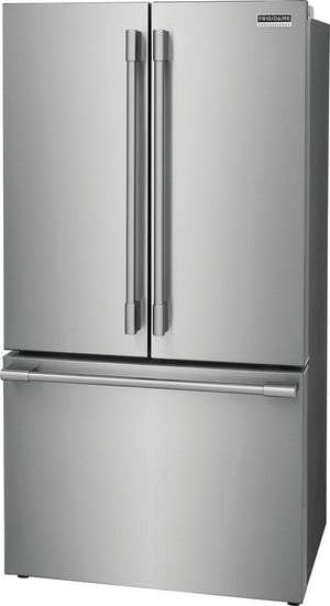 Frigidaire Professional Counter-Depth 23.3-cu ft 3 -Door French Door Refrigerator with Ice Maker with Water Dispenser ( Smudge-Proof Stainless Steel ) ENERGY STAR Certified