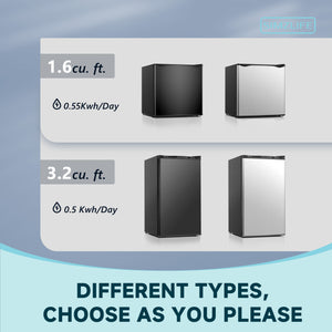 SIMZLIFE 3.2-cu ft Mini Fridge with Freezer ( Black ) Garage Ready