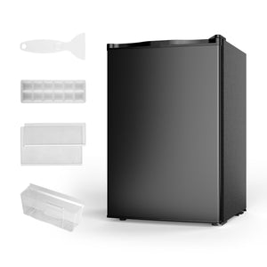 Euhomy 4.4-cu ft Built-In Mini Fridge with Freezer ( Black ) Garage Ready