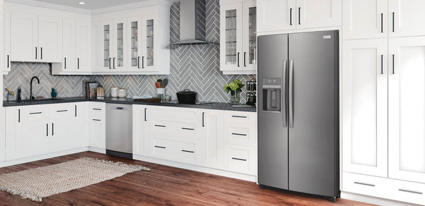 Frigidaire Gallery 25.6-cu ft Side-by-Side Refrigerator with Ice Maker ,Water and Ice Dispenser ( Fingerprint Resistant Black Stainless Steel ) ENERGY STAR Certified