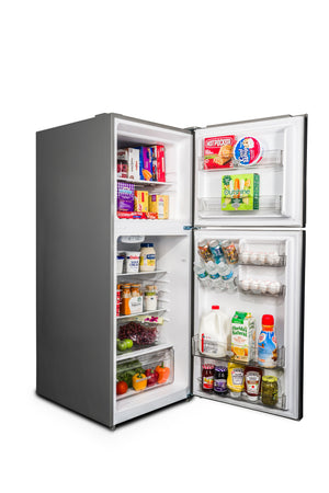 Premium Levella 11.6-cu ft Counter-Depth Top-Freezer Refrigerator ( Stainless steel )