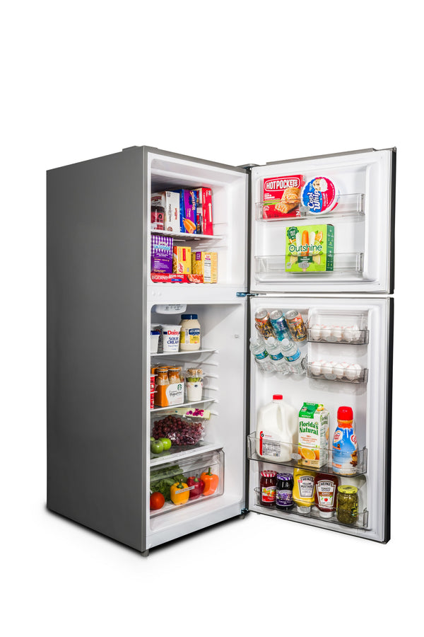 Premium Levella 10.0-cu ft Counter-Depth Top-Freezer Refrigerator ( Stainless steel )