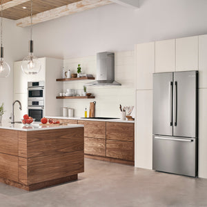 Bosch Counter-Depth 800 Series 21-cu ft 3 -Door French Door Refrigerator with Ice Maker with Water Dispenser ( Stainless steel ) ENERGY STAR Certified