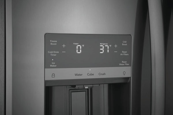 Frigidaire Gallery 25.6-cu ft Side-by-Side Refrigerator with Ice Maker ,Water and Ice Dispenser ( Fingerprint Resistant Black Stainless Steel ) ENERGY STAR Certified