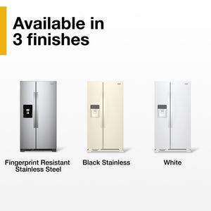 Whirlpool 24.6-cu ft Side-by-Side Refrigerator with Ice Maker ,Water and Ice Dispenser ( Fingerprint Resistant Stainless Steel )