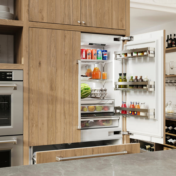 ZLINE KITCHEN & BATH Counter-Depth Built-In 19.6-cu ft 3 -Door Built-In French Door Refrigerator with Ice Maker with Water Dispenser ( Custom Panel-Ready ) ENERGY STAR Certified